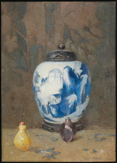 Ainda vida, vaso chinês, 1922 de Emil Carlsen